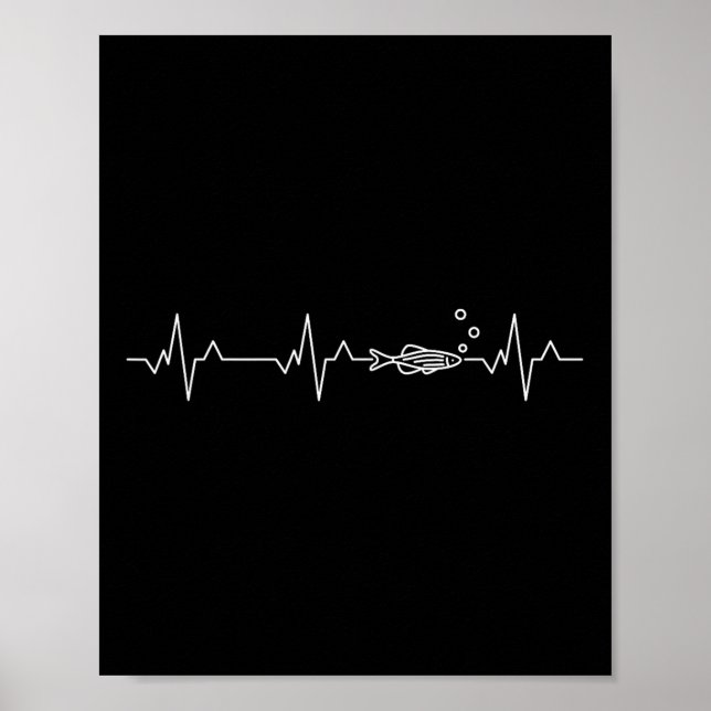 Zebra Danio Fish Heartbeat - Zebrafish Danio Rerio Poster (Framsidan)