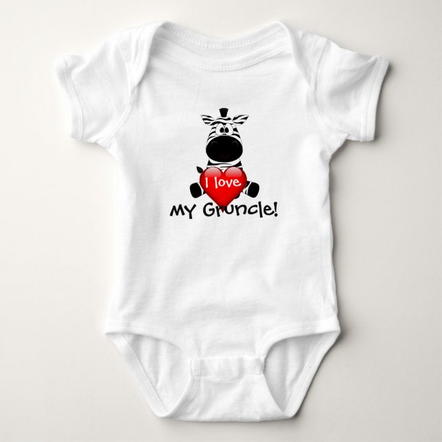 Zebra-design med "I kärlek my Gruncle" Tröja (Framsida)