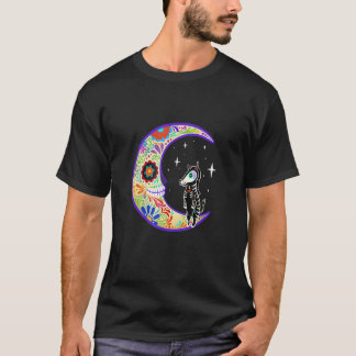 Zebra Dia De Los Muertos Skeleton Sugar Skull T Shirt