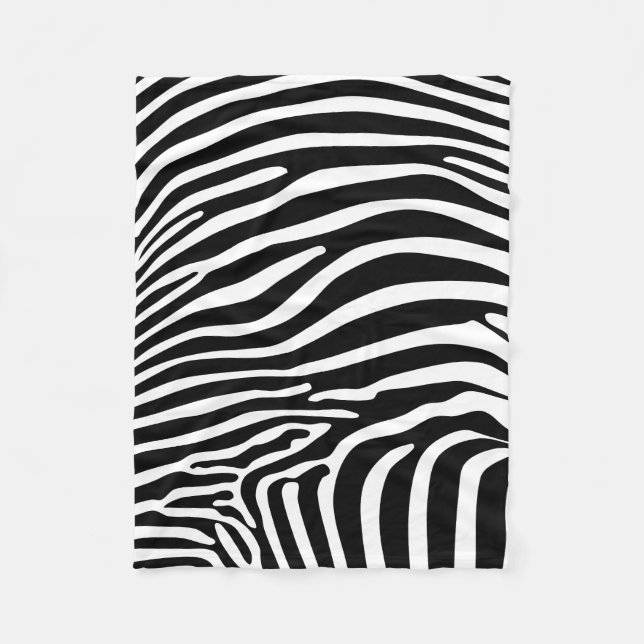 Zebra djurtryck fleecefilt (Framsidan)