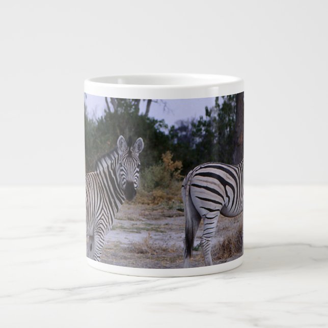 Zebra Dubbelblick Foto Jumbo Mugg (Framsidan)