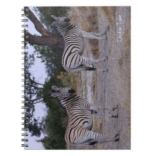 Zebra Dubbla Ta foto Anteckningsbok Med Spiral