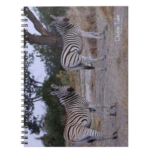 Zebra Dubbla Ta foto Anteckningsbok Med Spiral (Framsidan)