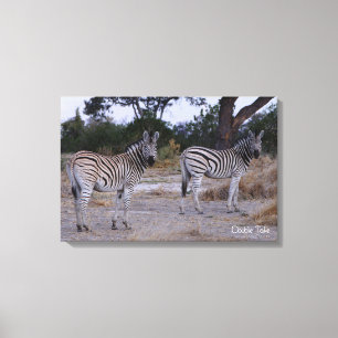 Zebra Dubbla Ta foto Canvastryck