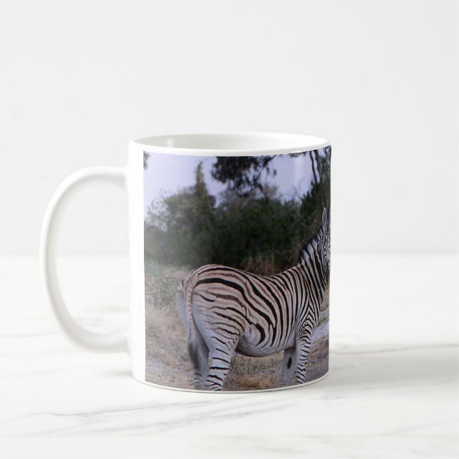 Zebra Dubbla Ta foto Kaffemugg (Vänster)