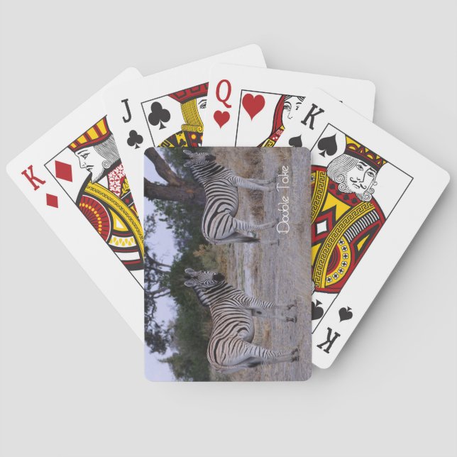 Zebra Dubbla Ta foto Kortlek (Baksidan)