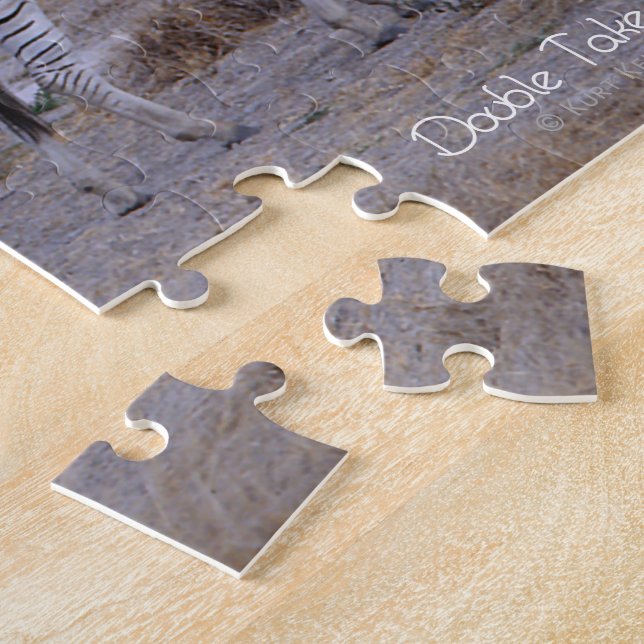 Zebra Dubbla Ta foto Pussel (Sidan)