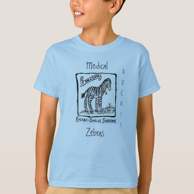 Zebra-EDS, Medical, Zebror, STEN! T-shirt (Framsida)
