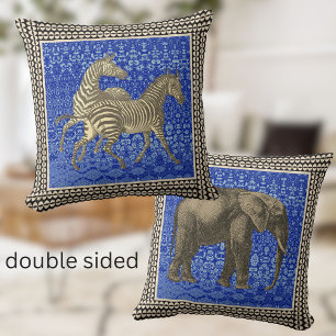 Zebra elephant aftican tribal boho Dekorativ kudde