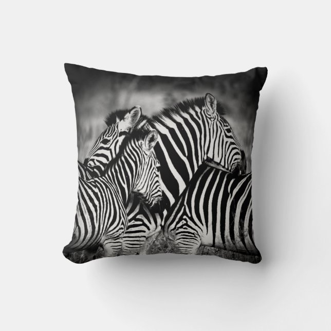 ZEBRA Family Fantastisk Wildlife Kudde (Framsida)