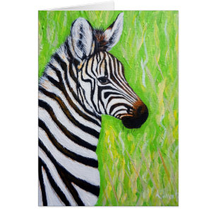 Zebra-färgkort Hälsningskort