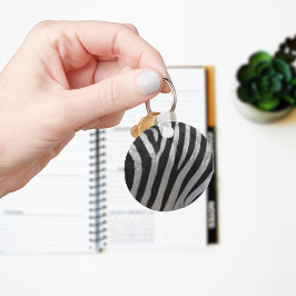 Zebra Faux Leather Nyckelring