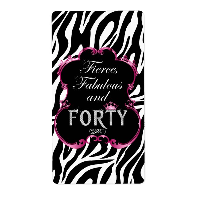 Zebra Fierce Fabulous och Fyrty Vin Fraktsedel (Framsidan)