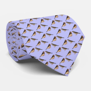 Zebra Finch Frenzy Tie Dubbla Sided (Lilac) Slips