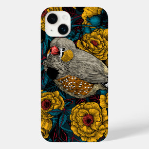 Zebra finch och ro bush