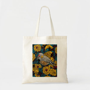 Zebra finch och ro bush tygkasse