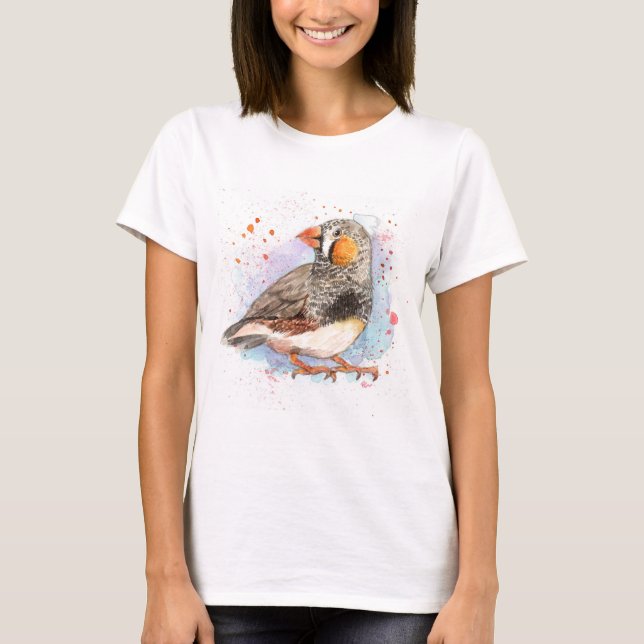 Zebra Finch T Shirt (Framsida)