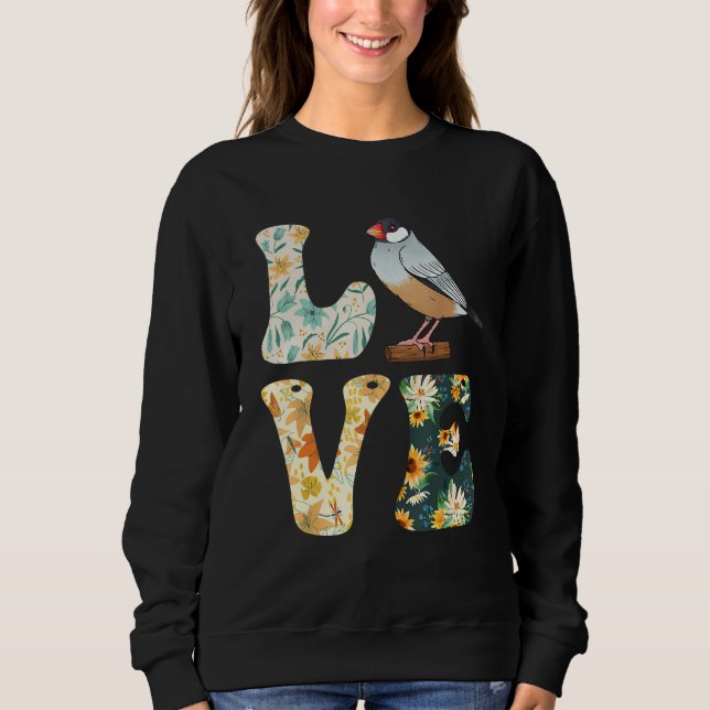 Zebra Finches LOVE Bird  Finches Bird Song T Shirt (Framsida)