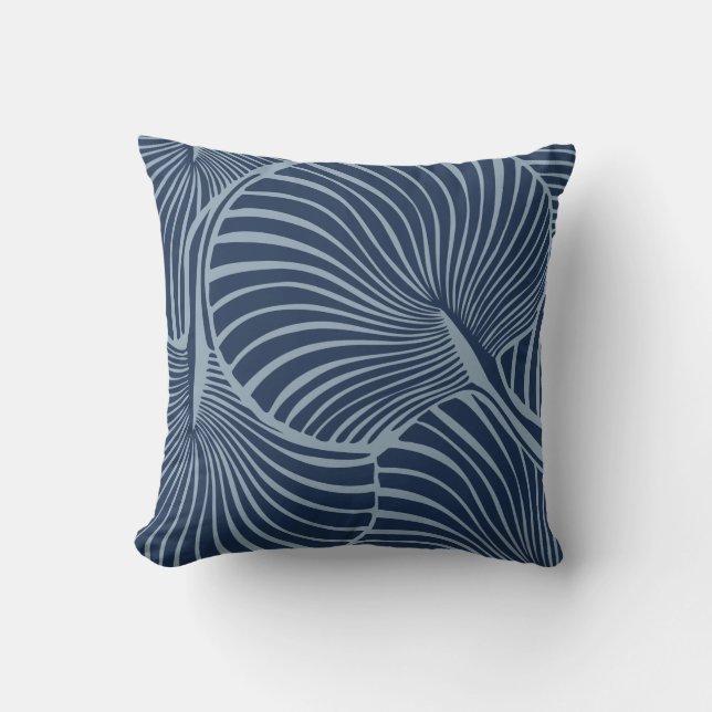 Zebra Fläkt Handflatan Hawaiian Tropical Blue Kudde (Framsida)