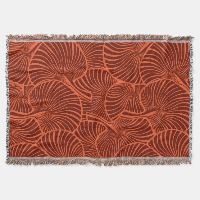 Zebra Fläkt Handflatan Hawaiian Tropical Brick Filt (Framsidan)
