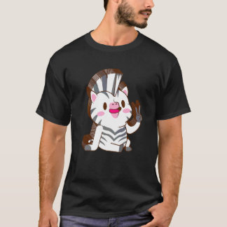 Zebra Flerlagers Fred Avslappnad Söt Estetisk T Shirt