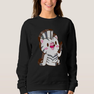 Zebra Flerlagers Fred Avslappnad Söt Estetisk T Shirt