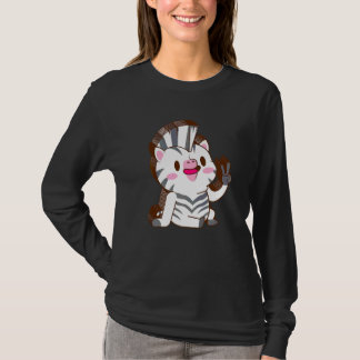 Zebra Flerlagers Fred Avslappnad Söt Estetisk T Shirt