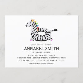 Zebra Flyter födelsedagen Bassäng Party Inbjudningar