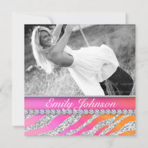 Zebra Födelsedagsfest Rosa Orange Smycken