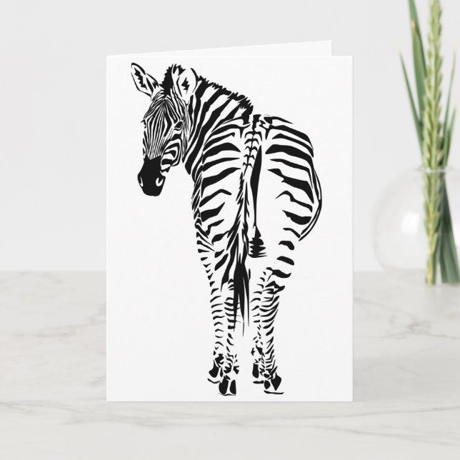 Zebra-födelsedagskort Kort (Framsida)