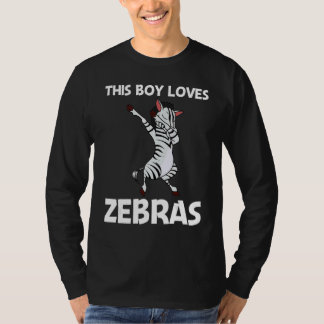 Zebra For Boys Kids African Zoo Animal T Shirt