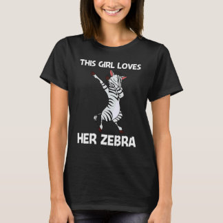 Zebra För Flickor Barn Afrikanska Zoo Djur T Shirt