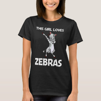 Zebra For Girls Kids African Zoo Animal 1 T Shirt