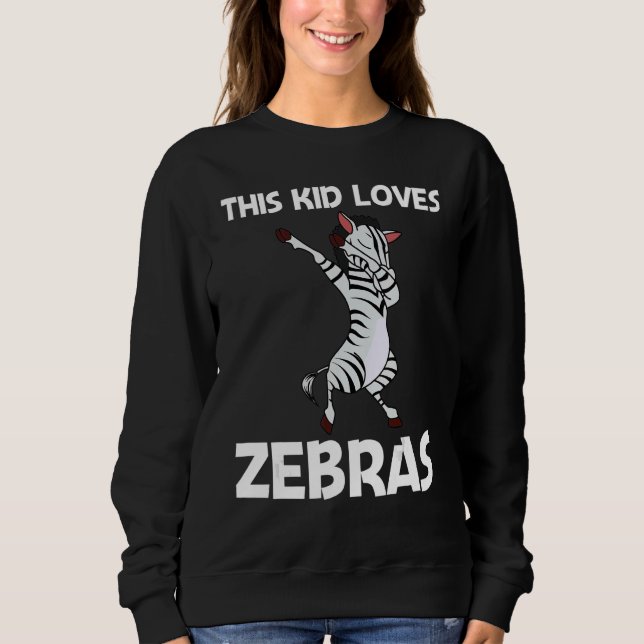 Zebra For Kids Boys African Zoo Animal T Shirt (Framsida)