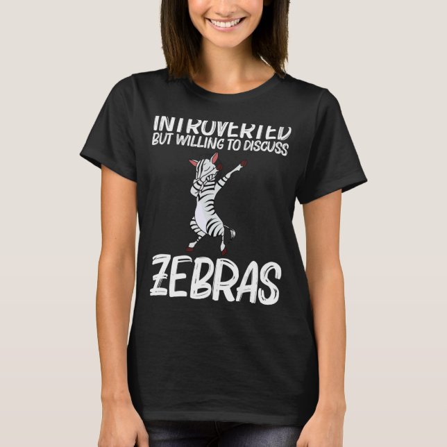 Zebra För Män Kvinnor Afrikanska Zoo Djur  1 T Shirt (Framsida)