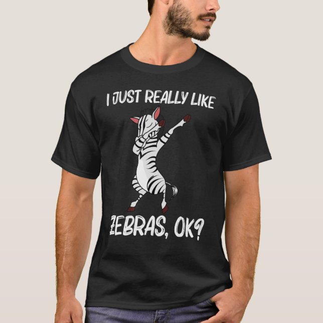 Zebra För Män Kvinnor Afrikanska Zoo Djur  1 T Shirt (Framsida)