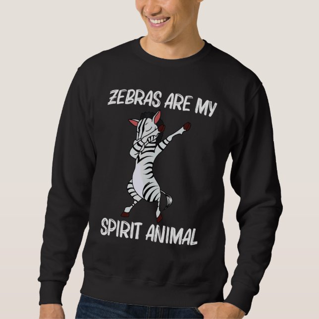 Zebra För Män Kvinnor Afrikanska Zoo Djur  2 Lång Ärmad Tröja (Framsida)