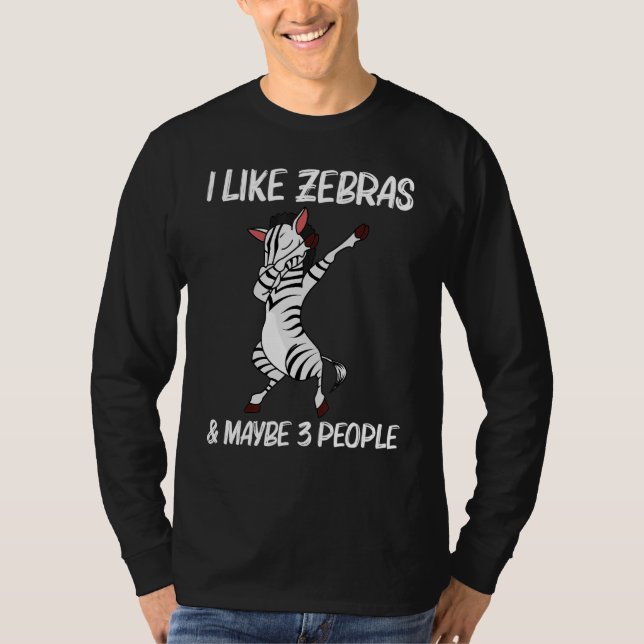 Zebra För Män Kvinnor Afrikanska Zoo Djur T Shirt (Framsida)