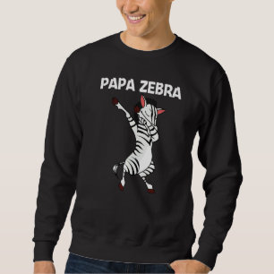 Zebra För Män Pappa Afrikanska Zoo Djur Lång Ärmad Tröja