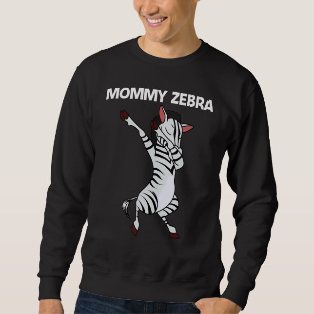 Zebra For Women Mom African Zoo Animal   Lång Ärmad Tröja (Framsida)