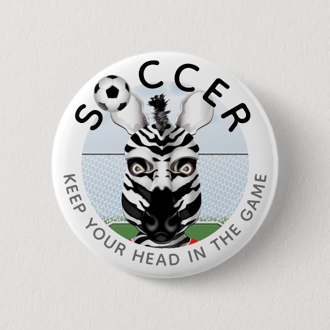 Zebra Fotboll  Knapp (Framsida)