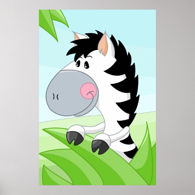 Zebra från Afrika Poster (Framsidan)