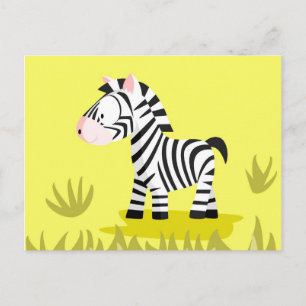 Zebra från mina världsdjur vykort