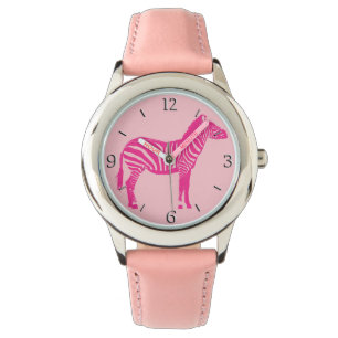 Zebra - Fuchsia och ljusa rosa Armbandsur