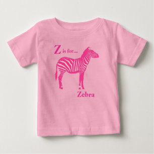 Zebra - Fuchsia och ljusa rosa Tee Shirt