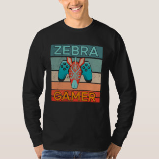 Zebra Gamer Africa Gaming Game Animal Zebra T Shirt