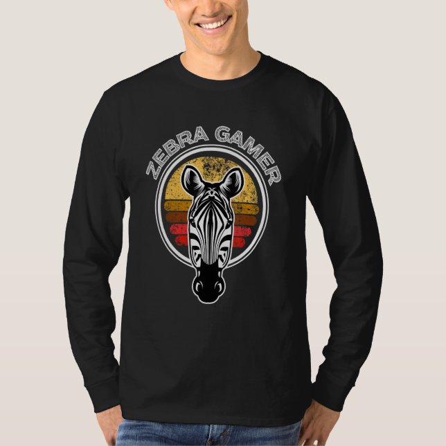 Zebra Gamer Can't Hear You I'm Gaming Zebra Gamer  T Shirt (Framsida)