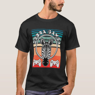 Zebra Gamer Can't Hear You I'm Gaming Zebra Gamer T Shirt