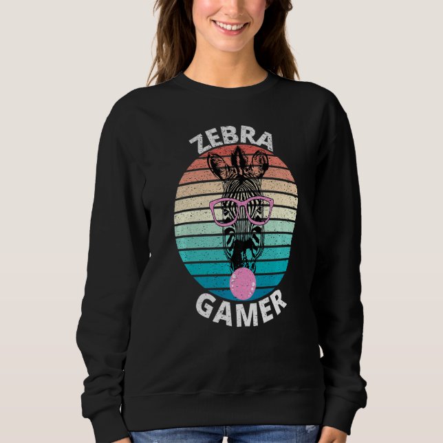 Zebra Gamer Graphic For Gamer Kids Men & Women  T Shirt (Framsida)