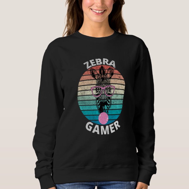 Zebra Gamer Graphic For Gamer Kids Men & Women T Shirt (Framsida)